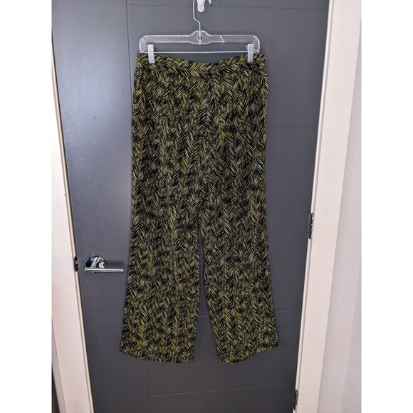 Coldwater Creek Natural Fit Pull‎ On Abstract Chevron Print Pant - L 10-12 - Picture 3 of 12